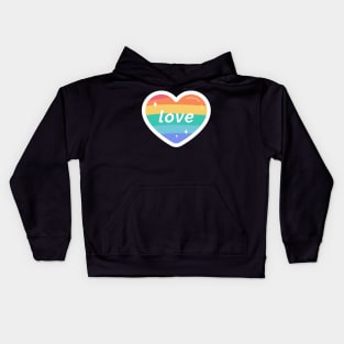 Pride Love Heart Kids Hoodie